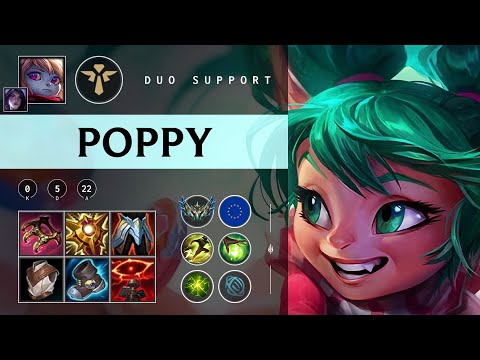 Poppy Support vs Nautilus - EUW Challenger Patch 25.24