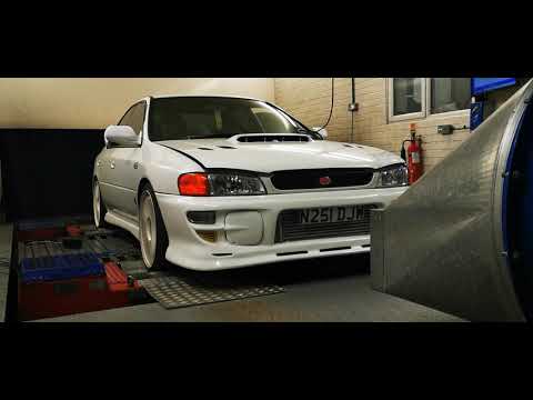 Subaru Impreza V4 STI Dyno Pull Run 323bhp Racedynamix ESL ECU