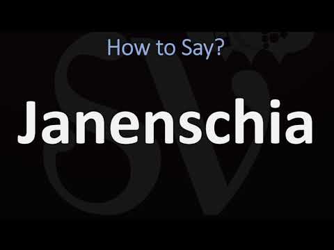 How to Pronounce Janenschia? (CORRECTLY)