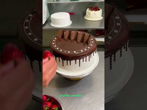 decoracion de pastel con ganache #shorts #shortvideo
