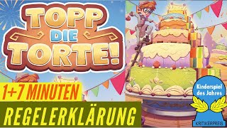 Topp die Torte Regeln Anleitung Regelvideo Erklärung Brettspiel Kinderspiel des Jahres 2025