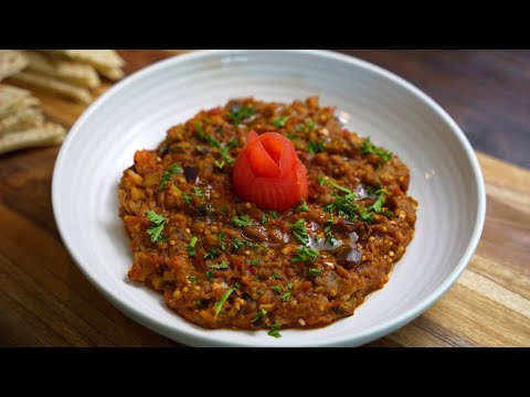 Delicious Moroccan Eggplant Dip Recipe | Zaalouk Eggplant Hot Salad