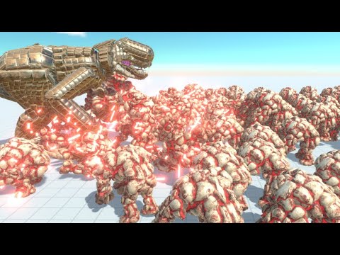 Distortus Rex vs 100 Infernals Army ARBS Animal Revolt Battle Simulator