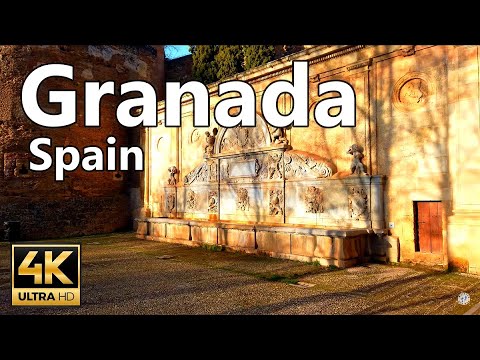 Alhambra Granada City Walk | Virtual walk | Andalucia | Tour 2021 | 4k 60fps | Spain | Walking.