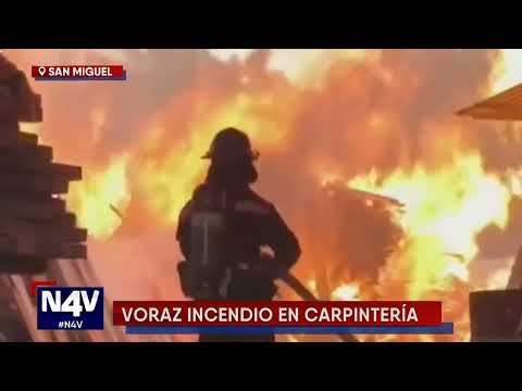 Incendio destruye carpintería en colonia Milagro de la Paz. N4V