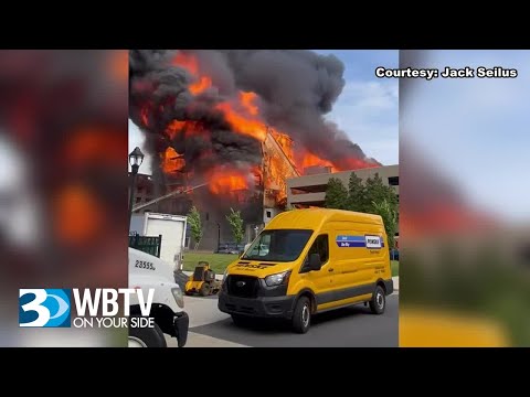 Video Shows Unfinished SouthPark Apartment Collapse During Massive Fire
