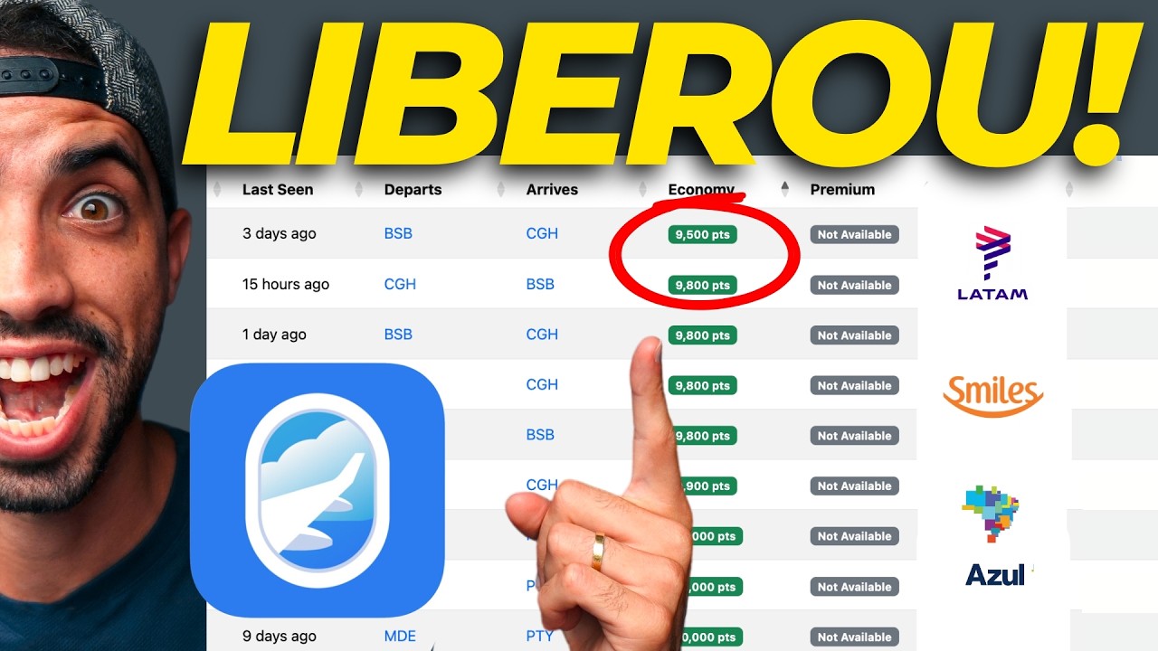 PASSAGENS no BRASIL e TABELAS FIXAS - SEATS.AERO