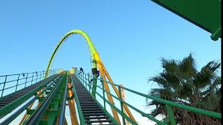 POV of ￼Riddler’s revenge at Magic Mountain 6flags