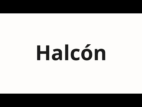 How to pronounce Halcón