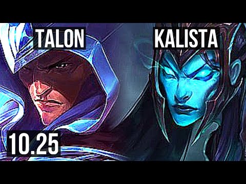 TALON vs KALISTA (MID) (DEFEAT) | 6 solo kills, 1100+ games, 1.6M mastery | BR Diamond | v10.25