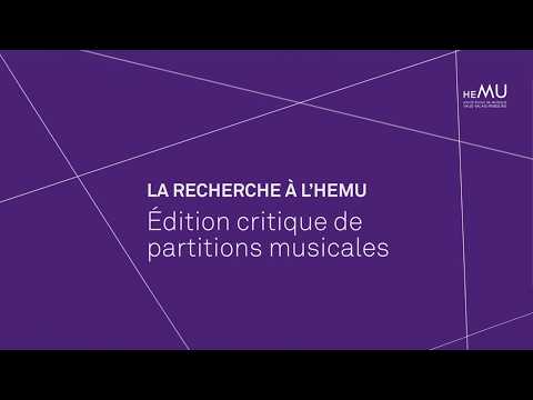 Œuvres vocales et instrumentales éditées à l’HEMU
