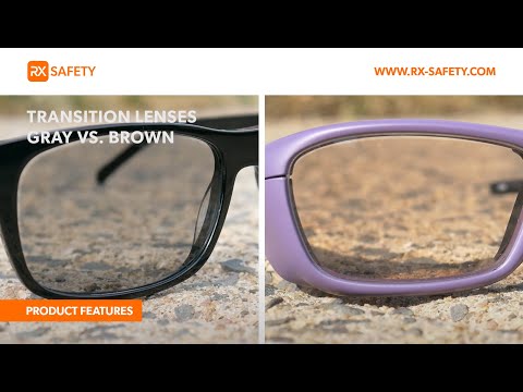 Part of a video titled Transition Lenses Gray vs Brown - YouTube