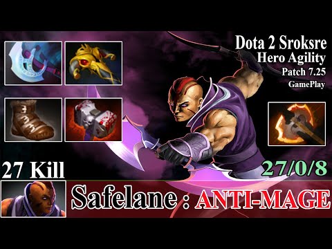 Miracle [ANTI-MAGE] Safelane 27 Kill With Zero Death |mmortal Pro Gameplay - Dota 2 Sroksre Gameplay