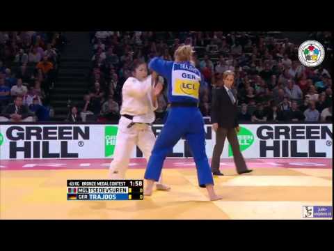 Judo 2016 Grand Slam Paris: Tsedevsuren (MGL) - Trajdos (GER) [-63kg] bronze
