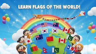 Learn Flags | Learn flags of the world 🌍 | kids learning videos | prelearning videos #flags #kids