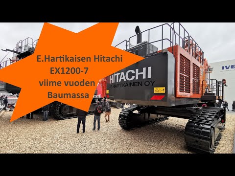 Hitachi EX1200 7 in Bauma 2019 on a way to E Hartikainen Finland