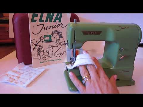 ANTIQUE HAND CRANK TOY SEWING MACHINE ELNA JUNIOR PLAYS MUSIC Cool Elna Junior Sewing Machine ANTIQUE HAND CRANK TOY SEWING MACHINE ELNA JUNIOR PLAYS MUSIC Cool Elna Junior Sewing Machine