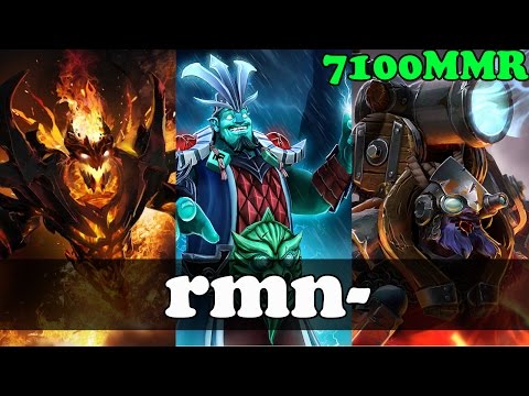 rmn- 7100 MMR Plays Shadow Fiend, Storm Spirit and Tinker - Ranked Gameplay - Dota 2