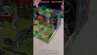Forest Diorama Paper craft Printable Shoebox Diorama kit. Create a Forest Habitat, Paper Templates