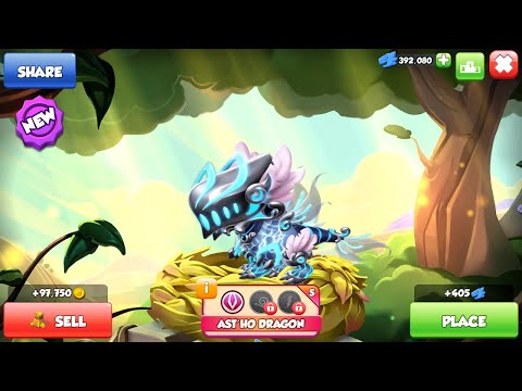 Hatched Astho Dragon-Dragon Mania legends | 3781 Happy Dragons Sweet Bubbly event | DML