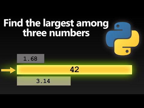 Find The Largest Among Three Numbers In Python Python Program