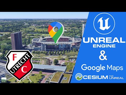 Cesium with 3D Google Maps API in Unreal Engine - Stadion tour FC Utrecht (Netherlands 🇳🇱)