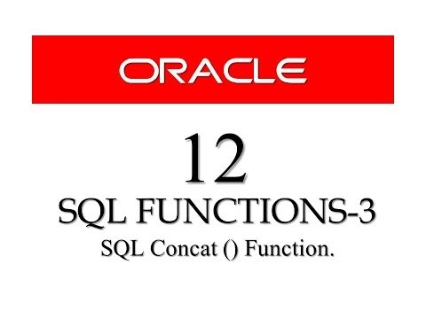 Oracle Database11g Tutorials 12 Sql Concat Function Sql Character Manipulation Function