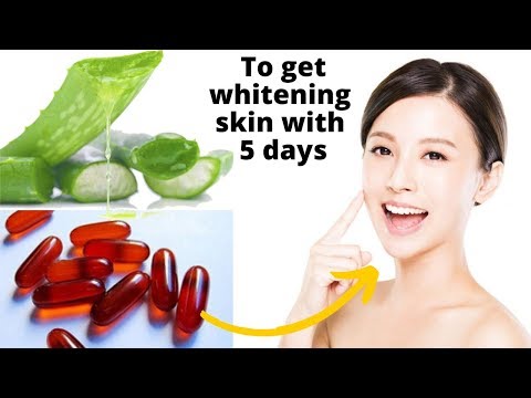 Vitamin E Capsules for Skin Whitening with Aloe Vera gel - Simple Home Remedy Video