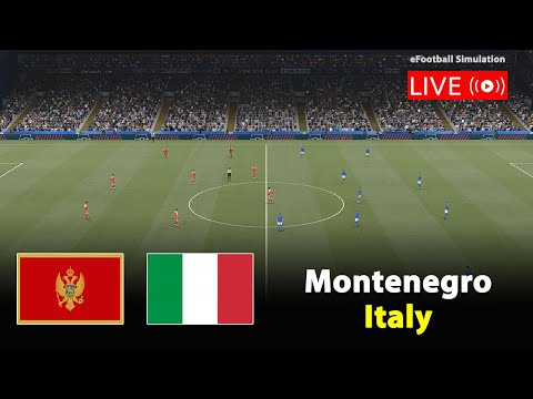 🔴Live- Montenegro vs Italy | EURO Championship Qualification 2025 | eFootball PES21 Simulation