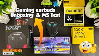 Number Gaming Earbuds Unboxing | Number superbuds pro Gt99 Low Latency test
