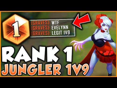 RANK 1 JUNGLER NA SHOWS HOW TO 1v9 WITH EVELYNN (SEASON 9) - League of Legends
