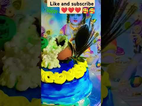 #ajj ka janamashtami cake deasine😍😍🥯🥯❤️❤️❤️