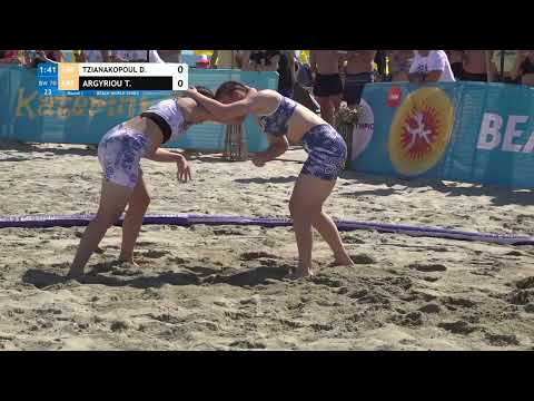 Round 1 Women's BW - 70 kg: D. TZIANAKOPOUL (GRE) v. T. ARGYRIOU (GRE)