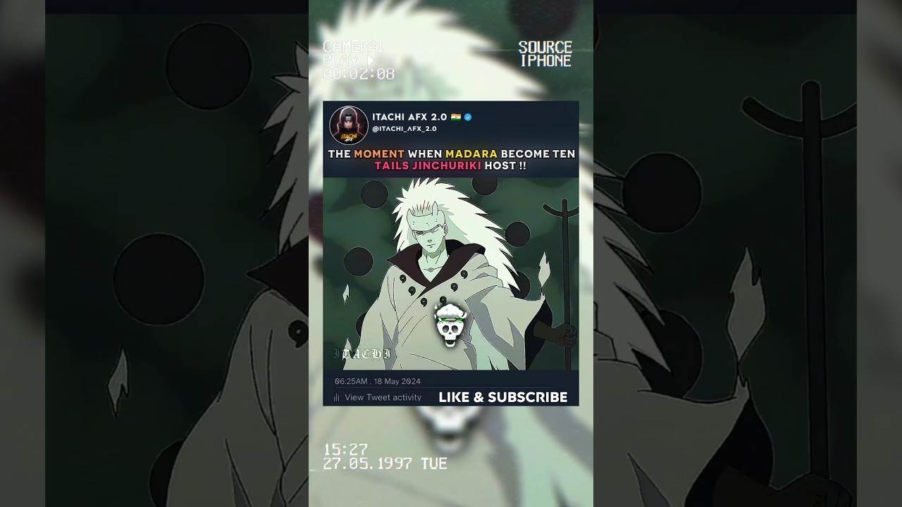 🤯 MADARA BECOME TEN TAILS JINCHURIKI HOST 🌪️😱 #naruto #viralshort