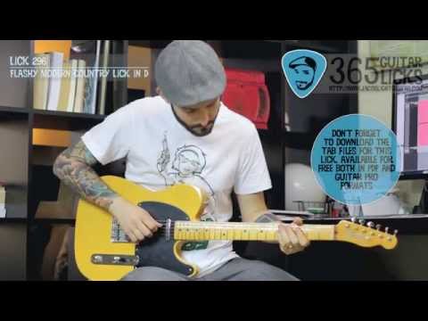 Lick 296/365 - Flashy Modern Country Lick in D | 365 Guitar Licks Project