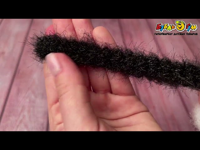 Резинки махровые на подложке черно-белые - видео
