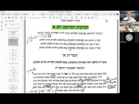 הרב יואל חקון - ראש השנה תשפ״ו - שופר - שיעור 07 - תקיעה א׳ דתשר״ת דמיושב יום א׳.