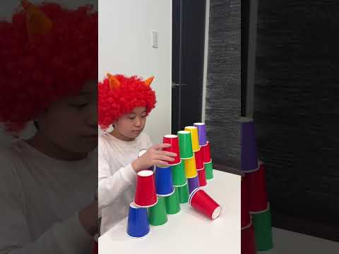 Building with cups!! Part77 #shorts #レオ