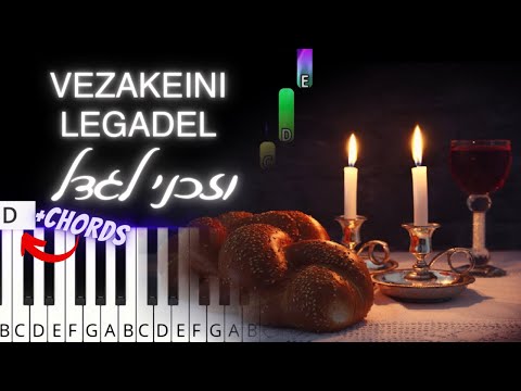 Vezakeini Legadel by Baruch Levine | וזכני לגדל פלייבק | Easy piano tutorial with chords.