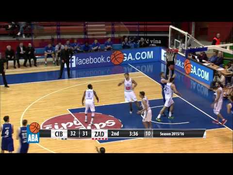 ABA Liga 2015/16 highlights: Cibona - Zadar R 14 (13.12.2015)