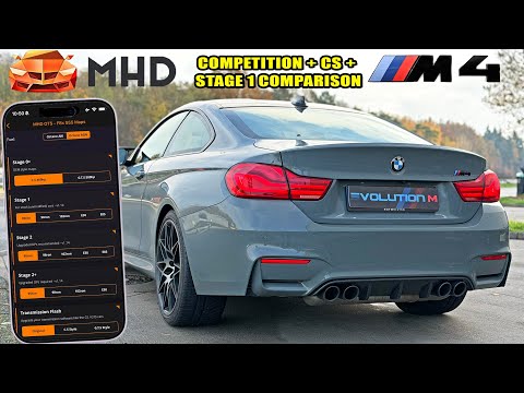 BMW M4 Competition vs CS vs GTS vs STAGE 1 using MHD // 100-200