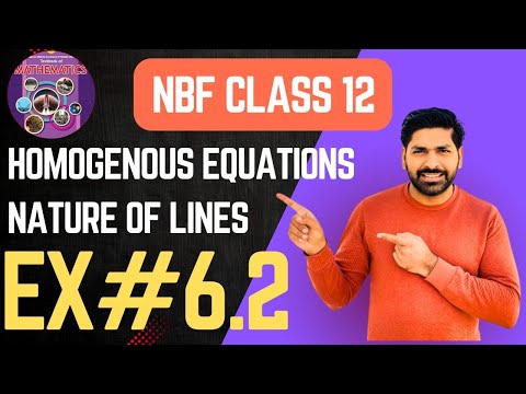 12TH CLASS MATH NBF EX#6.2 | CH#6 ANALYTIC GEOMETRY | 12TH NEW BOOK 2025 FBISE