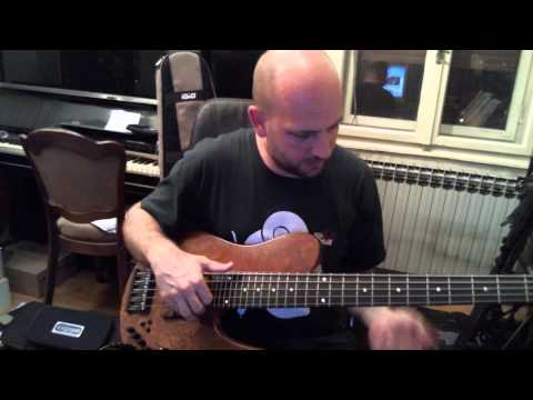 Slap on Fodera bass with 26 frets