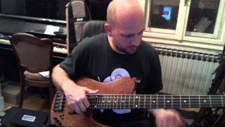 Slap on Fodera bass with 26 frets