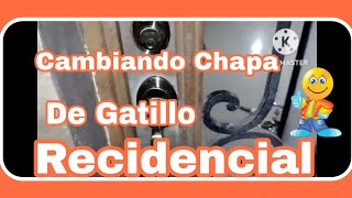 Cómo Reemplazar Una Chapa De Gatillo Residencial  Y Un Pasador Por Una Nueva 🛠️👍🎄