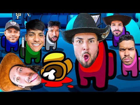 JOGANDO AMONG US COM MEUS AMIGOS NA FAZENDA !! * quem é o impostor ? *🫣