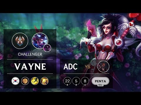 Vayne ADC vs Lucian - KR Challenger Patch 9.7