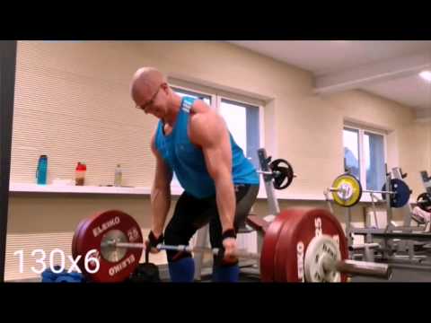 Biakromiczne wyciskanie leżąc 150x5, wioslowanie