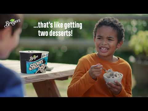  Потяните вверх для более точной перемотки 0:06   0:02 / 0:15   Breyers Cookies & Cream Two Desserts