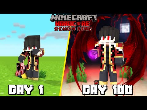 I Survived 100 Days As A DEMON KING in Minecraft Hardcore HINDI